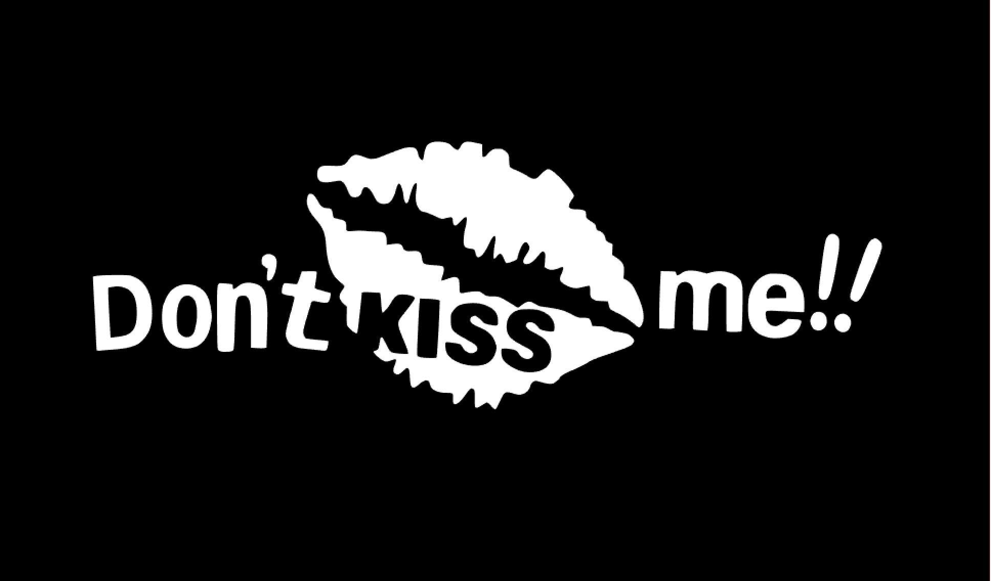 Amazon.com - Don't Kiss Me Vinyl Sticker Decals (Pack of 2) for